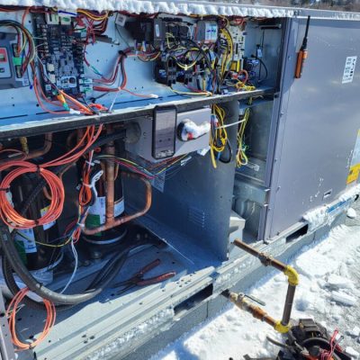 Commercial rooftop HVAC electrical troubleshooting and repair in Edmonton