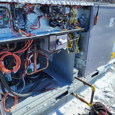 Commercial rooftop HVAC electrical troubleshooting and repair in Edmonton