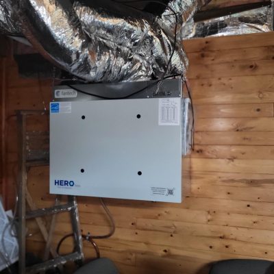 Residential HRV ventilation system installation in Edmonton