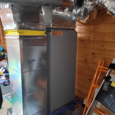 Residential furnace ductwork and ventilation system installation in Edmonton