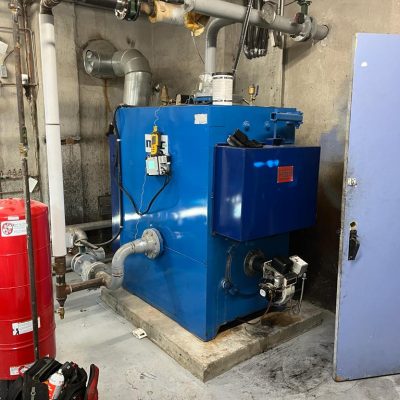 Commercial hydronic heating boiler system in Edmonton